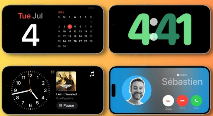 八公山苹果手机维修分享iOS17横屏充电待机显示有什么好处 