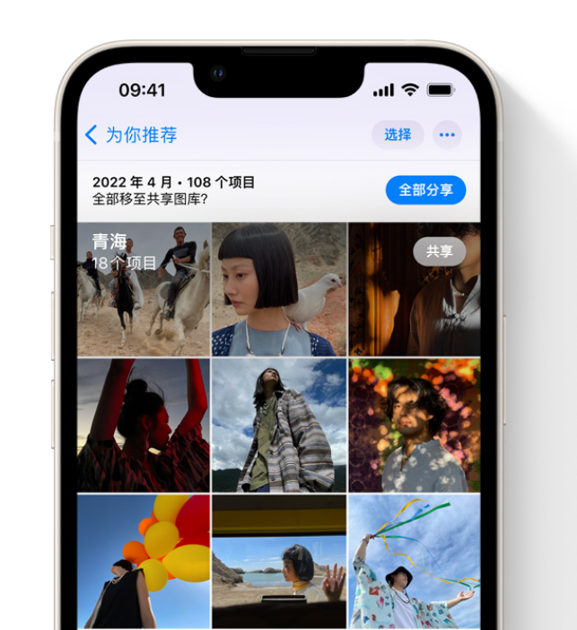 八公山苹果维修网点分享在 iPhone 上使用共享图库 